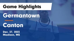 Germantown  vs Canton  Game Highlights - Dec. 27, 2023