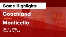 Goochland  vs Monticello  Game Highlights - Jan. 11, 2022