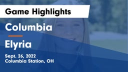 Columbia  vs Elyria Game Highlights - Sept. 26, 2022