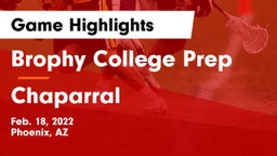 Brophy College Prep  vs Chaparral  Game Highlights - Feb. 18, 2022