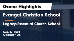 Evangel Christian School vs Legacy/Essential Church School Game Highlights - Aug. 17, 2021
