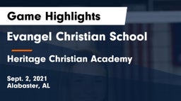 Evangel Christian School vs Heritage Christian Academy Game Highlights - Sept. 2, 2021