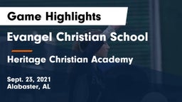 Evangel Christian School vs Heritage Christian Academy Game Highlights - Sept. 23, 2021