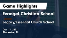 Evangel Christian School vs Legacy/Essential Church School Game Highlights - Oct. 11, 2021