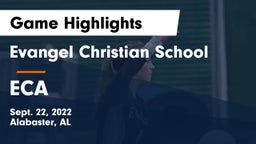 Evangel Christian School vs ECA Game Highlights - Sept. 22, 2022