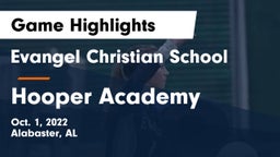 Evangel Christian School vs Hooper Academy Game Highlights - Oct. 1, 2022