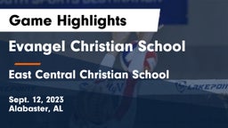 Evangel Christian School vs East Central Christian School Game Highlights - Sept. 12, 2023