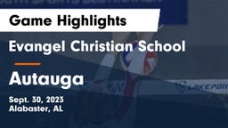 Evangel Christian School vs Autauga Game Highlights - Sept. 30, 2023
