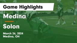 Medina  vs Solon  Game Highlights - March 26, 2024