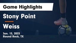 Stony Point  vs Weiss  Game Highlights - Jan. 13, 2023