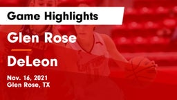 Glen Rose  vs DeLeon Game Highlights - Nov. 16, 2021