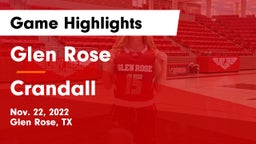 Glen Rose  vs Crandall  Game Highlights - Nov. 22, 2022