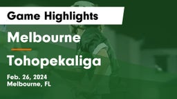 Melbourne  vs Tohopekaliga  Game Highlights - Feb. 26, 2024