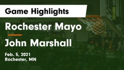 Rochester Mayo  vs John Marshall  Game Highlights - Feb. 5, 2021