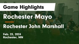 Rochester Mayo  vs Rochester John Marshall  Game Highlights - Feb. 23, 2024