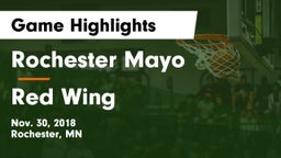Rochester Mayo  vs Red Wing  Game Highlights - Nov. 30, 2018