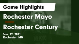 Rochester Mayo  vs Rochester Century  Game Highlights - Jan. 29, 2021