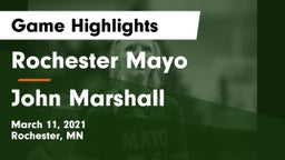 Rochester Mayo  vs John Marshall  Game Highlights - March 11, 2021