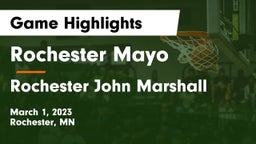 Rochester Mayo  vs Rochester John Marshall  Game Highlights - March 1, 2023