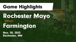 Rochester Mayo  vs Farmington  Game Highlights - Nov. 30, 2023