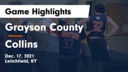 Grayson County  vs Collins  Game Highlights - Dec. 17, 2021