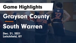 Grayson County  vs South Warren  Game Highlights - Dec. 21, 2021
