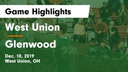 West Union  vs Glenwood  Game Highlights - Dec. 10, 2019