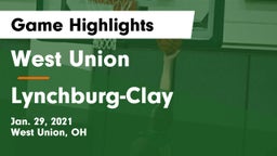 West Union  vs Lynchburg-Clay  Game Highlights - Jan. 29, 2021