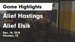 Alief Hastings  vs Alief Elsik  Game Highlights - Dec. 18, 2018