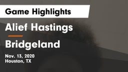 Alief Hastings  vs Bridgeland  Game Highlights - Nov. 13, 2020