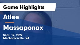 Atlee  vs Massaponax  Game Highlights - Sept. 12, 2022