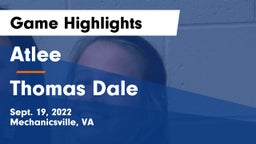 Atlee  vs Thomas Dale  Game Highlights - Sept. 19, 2022