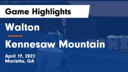 Walton  vs Kennesaw Mountain  Game Highlights - April 19, 2022