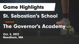 St. Sebastian's School vs The Governor's Academy  Game Highlights - Oct. 5, 2022