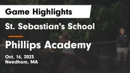 St. Sebastian's School vs Phillips Academy Game Highlights - Oct. 16, 2023