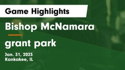 Bishop McNamara  vs grant park  Game Highlights - Jan. 31, 2023