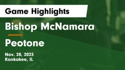 Bishop McNamara  vs Peotone  Game Highlights - Nov. 28, 2023