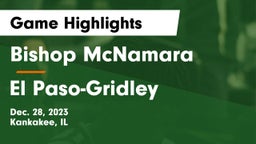 Bishop McNamara  vs El Paso-Gridley  Game Highlights - Dec. 28, 2023