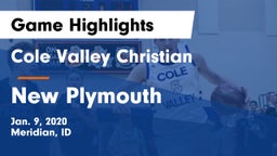 Cole Valley Christian  vs New Plymouth  Game Highlights - Jan. 9, 2020