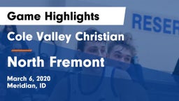 Cole Valley Christian  vs North Fremont  Game Highlights - March 6, 2020