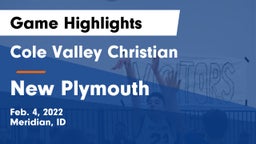 Cole Valley Christian  vs New Plymouth  Game Highlights - Feb. 4, 2022
