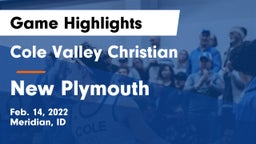 Cole Valley Christian  vs New Plymouth Game Highlights - Feb. 14, 2022