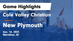 Cole Valley Christian  vs New Plymouth  Game Highlights - Jan. 14, 2023