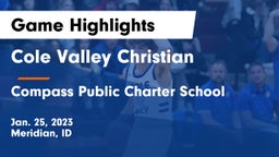 Cole Valley Christian  vs Compass Public Charter School Game Highlights - Jan. 25, 2023