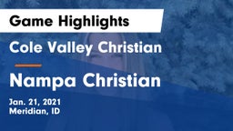 Cole Valley Christian  vs Nampa Christian  Game Highlights - Jan. 21, 2021