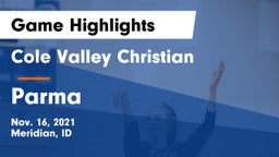 Cole Valley Christian  vs Parma  Game Highlights - Nov. 16, 2021