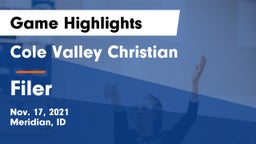 Cole Valley Christian  vs Filer  Game Highlights - Nov. 17, 2021
