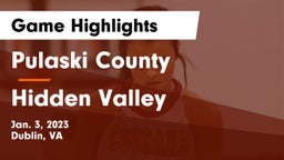 Pulaski County  vs Hidden Valley  Game Highlights - Jan. 3, 2023
