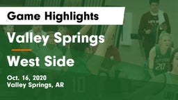 Valley Springs  vs West Side  Game Highlights - Oct. 16, 2020
