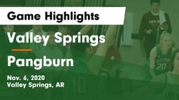 Valley Springs  vs Pangburn  Game Highlights - Nov. 6, 2020